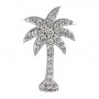 14K White Gold .25 Ct Diamond Palm Tree Pendant