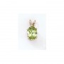 14K Yellow Gold Oval Peridot Pendant