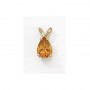 14K Yellow Gold Pear Citrine Pendant