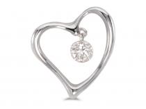 14K White Gold Diamond Dashing Diamonds Pendant