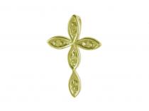 14k Yellow Gold Diamond Petite Cross