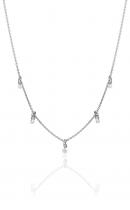 14K White Gold Diamond Dashing Diamonds Pendant