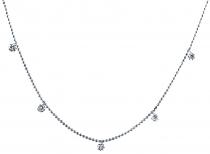 14K White Gold Diamond Dashing Diamonds 16 inch Necklace