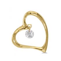 14K Yellow Gold Diamond Dashing Diamonds Pendant