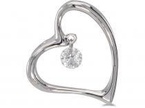 14K White Gold Diamond Dashing Diamonds Pendant