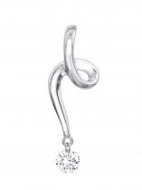 14K White Gold Diamond Dashing Diamonds Pendant