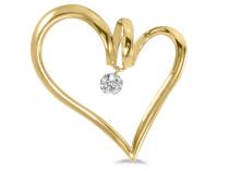 14K Yellow Gold Diamond Dashing Diamonds Pendant