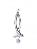 14K White Gold Diamond Dashing Diamonds Pendant