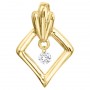 14K Yellow Gold Diamond Dashing Diamonds Pendant