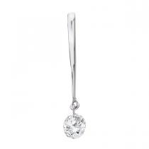 14K White Gold Diamond Dashing Diamonds Pendant