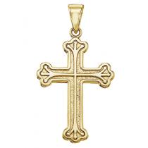 14K Yellow Gold Large Cross Pendant