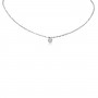 14K White Gold 18 inch Single .15 ct Pierced Diamond Dashing Diamond Necklace