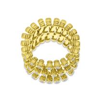 14K Yellow Gold Diamond Convertible Bracelet to Ring
