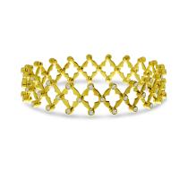 14K Yellow Gold Diamond Convertible Bracelet to Ring