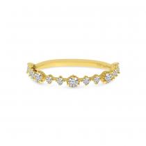 14K Yellow Gold Diamond Stackable Ring