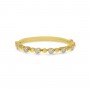 14K Yellow Gold Diamond Beaded Stackable Ring
