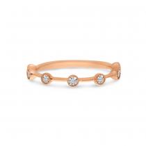 14K Rose Gold Diamond Stackable Ring