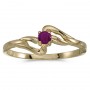 10k Yellow Gold Round Ruby Ring