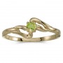 10k Yellow Gold Round Peridot Ring