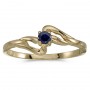 10k Yellow Gold Round Sapphire Ring