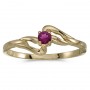 10k Yellow Gold Round Rhodolite Garnet Ring