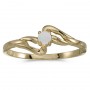 14k Yellow Gold Round Opal Ring
