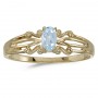 10k Yellow Gold Oval Aquamarine Ring