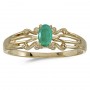 10k Yellow Gold Oval Emerald Ring