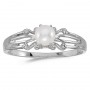 10k White Gold Pearl Ring