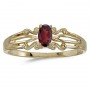 14k Yellow Gold Oval Garnet Ring