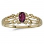 14k Yellow Gold Oval Rhodolite Garnet Ring