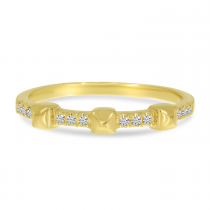 14K Yellow Gold Diamond Bubble Ring