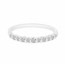 14K White Gold Shared Prong Diamond Band