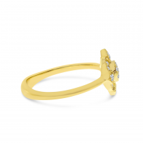 14K Yellow Gold Diamond Art Deco Ring