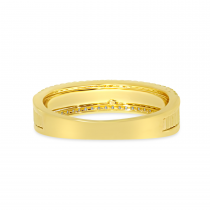 14K Yellow Gold Diamond Fluted Band Ring