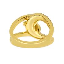 14K Yellow Gold Pave Diamond Twist Ring