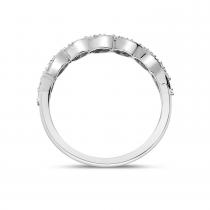 14K White Gold Diamond Interweaving Band