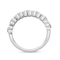 14K White Gold Diamond Floral Band