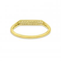 14K Yellow Gold Pave Diamond Stackable Ring