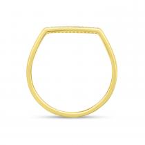 14K Yellow Gold Pave Diamond Stackable Ring