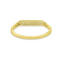 14K Yellow Gold Pave Diamond Stackable Ring