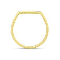 14K Yellow Gold Pave Diamond Stackable Ring