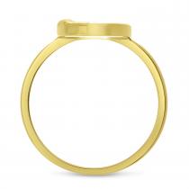 14K Yellow Gold Diamond Sunburst Ring