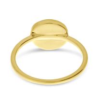 14K Yellow Gold Diamond Sunburst Ring