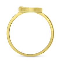 14K Yellow Gold Diamond Sunburst Ring