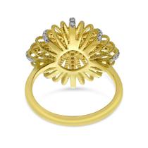 14K Yellow Gold Diamond Burst Ring