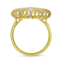 14K Yellow Gold Diamond Burst Ring