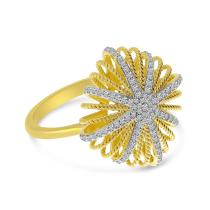 14K Yellow Gold Diamond Burst Ring