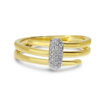 14K Yellow Gold Diamond Wrap Ring