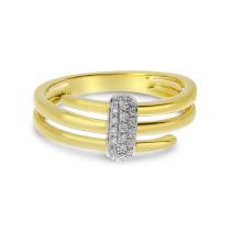 14K Yellow Gold Diamond Wrap Ring